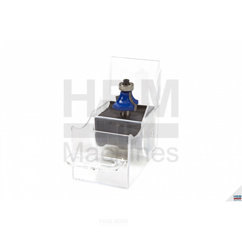 HBM professional hm quarter-round profile cutter r6.35 x 25.4 mm. with guide bearing