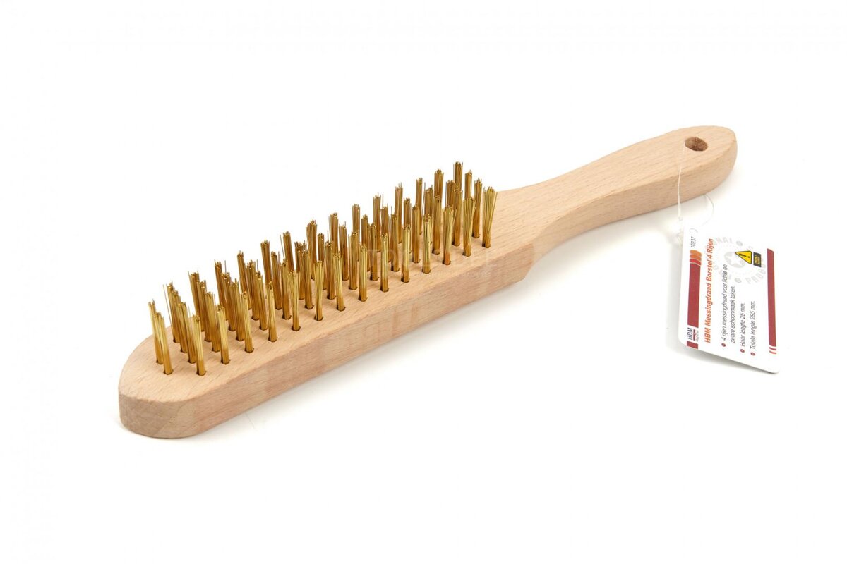 HBM messingtrådbørste 4 rader