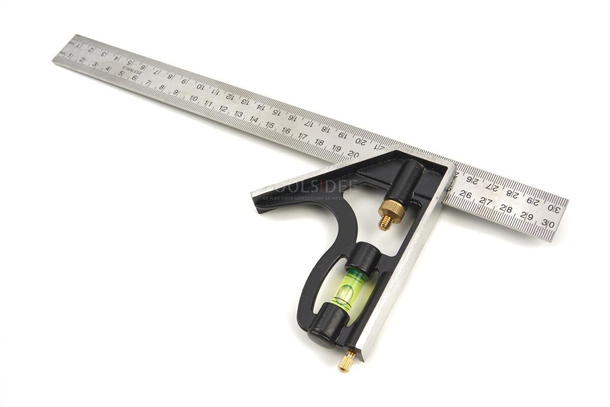 HBM 300 mm. Verstelbare Combinatie Winkelhaak Met Libel