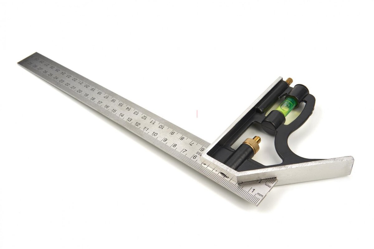 HBM 300 mm. Verstelbare Combinatie Winkelhaak Met Libel