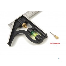 HBM 300 mm. Verstelbare Combinatie Winkelhaak Met Libel