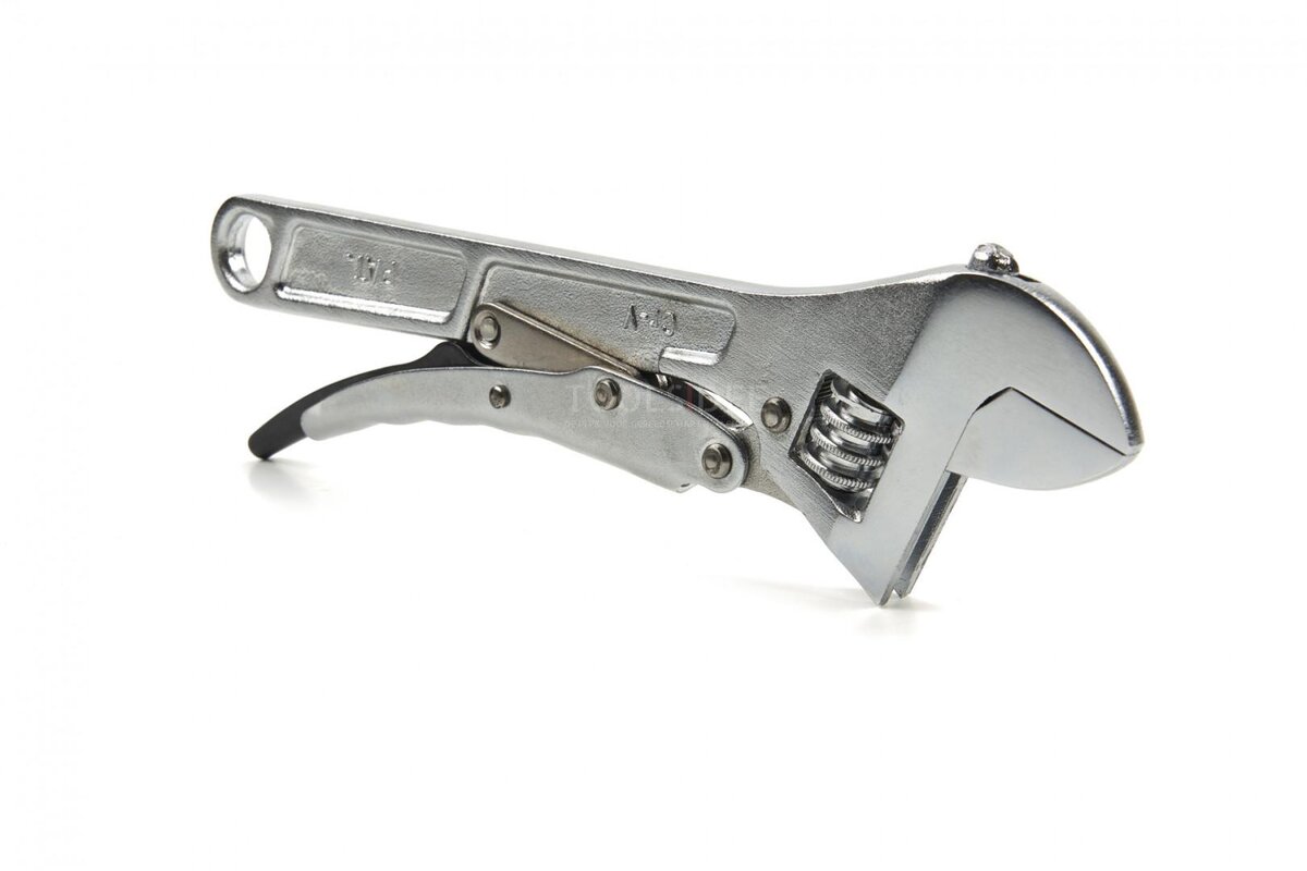 HBM 250 mm Professioneller, verstellbarer Schraubenschlüssel mit Feststellfunktion