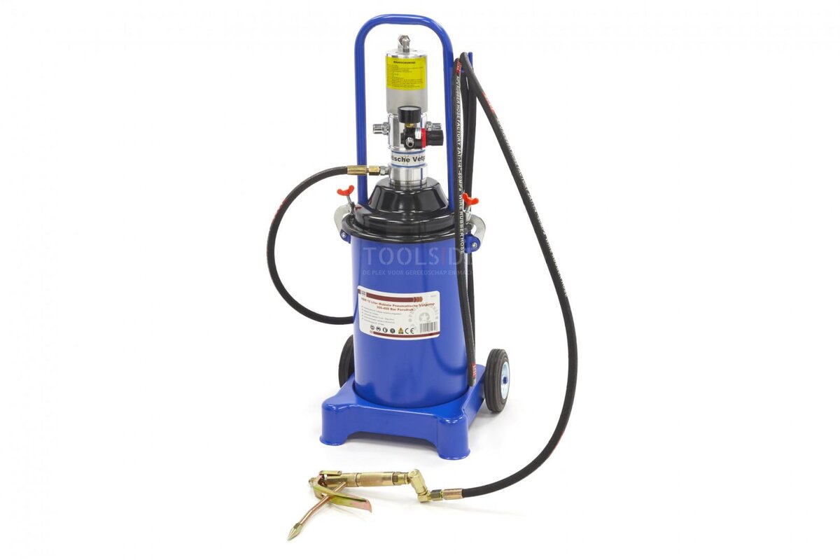 HBM 12 liter mobil pneumatisk fettpumpe 300-400 bar trykk