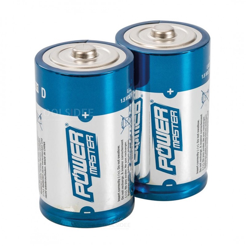 Silverline Type D Super Alkaline Batteries LR20, 2 hp.