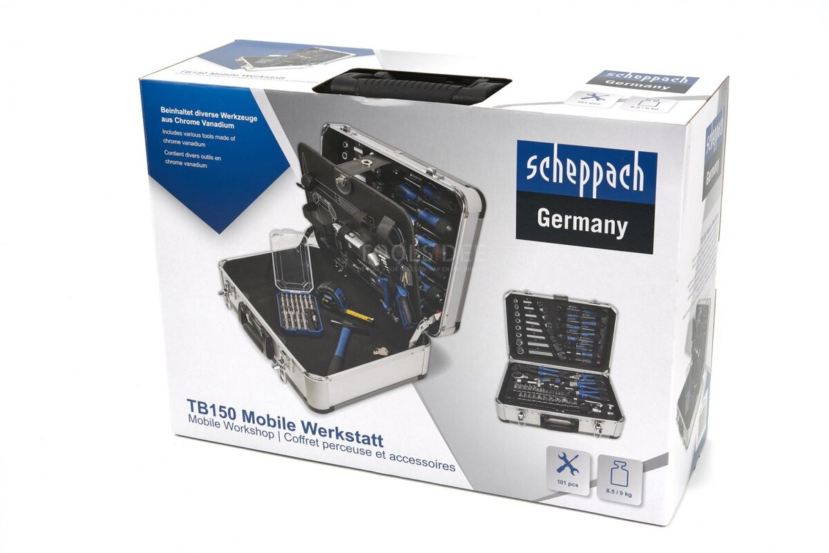 Scheppach TB150 101 Piece Filled Tool Case, Tool Set Scheppach TB150 101 Piece Filled Tool Case, Tool Set