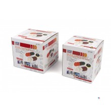 HBM poleringssett og pussesett med 12 deler med M14 og 6 mm opptak