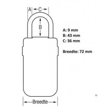 MasterLock Keylock N zinklegering