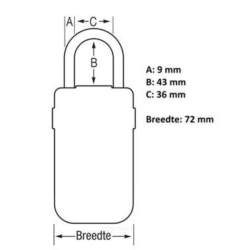 MasterLock Keylock N zinklegering