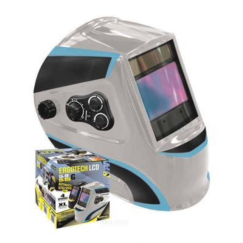 GYS Maschera per saldatura LCD Ergotech 5-9, 9-13, argento