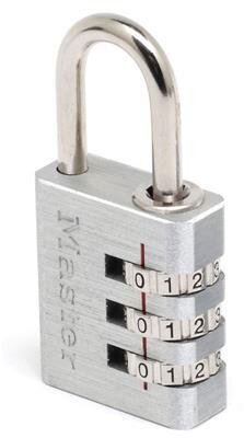 MasterLock hængelås, 30 mm, aluminium, 3 cifre