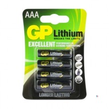 GP AAA-batteri Litium 1,5V 4st