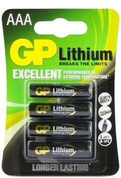 GP AAA-batteri Litium 1,5V 4st