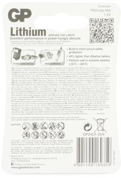 GP AAA-batteri Litium 1,5V 4st