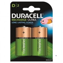 Duracell genopladelige batterier Ultra D 2stk.