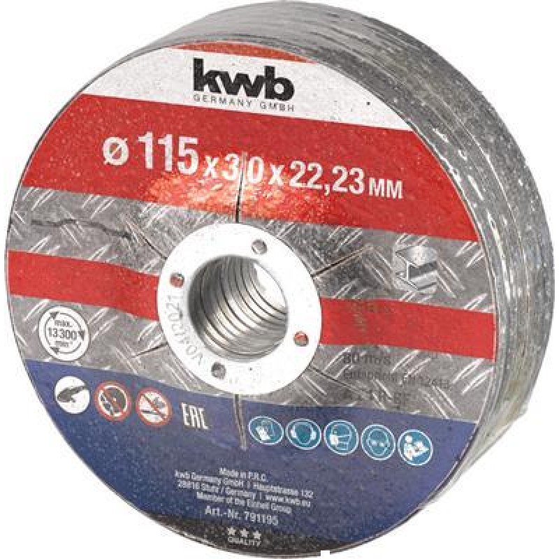 KWB 10 Discos de corte 115 Met, X