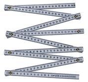 Skandia Zollstock Weiß Kunststoff 2m 10 Dlg