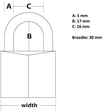 MasterLock Vorhängeschloss 30mm, Edelstahl, O5mm