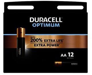 Duracell Alkaline Optimum AA 12pcs. Duracell Alkaline Optimum AA 12pcs.