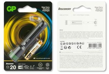 GP Flashlight CK12 20lumen 1X AAA Black GP Flashlight CK12 20lumen 1X AAA Black