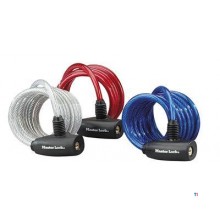 MasterLock Candado de cable, acero, 1,8m, O8mm, color