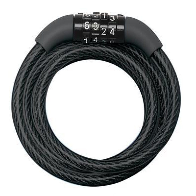 MasterLock Kabelslot, 4 cijfers, 1,2m, O8mm, zwart
