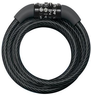 MasterLock kabellås, 4 cifre, 1,2 m, O8 mm, sort