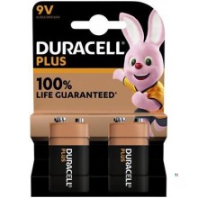 Duracell Alkaline Plus 100 9V 2pcs.