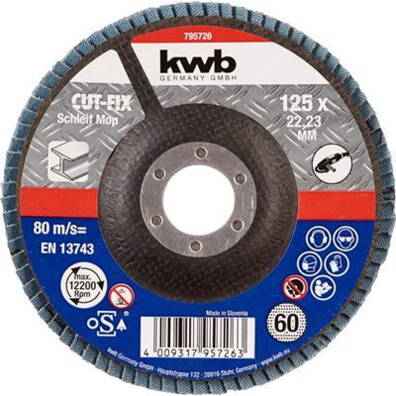 KWB Grinding mop Cut-Fix 125 K 60 Loose