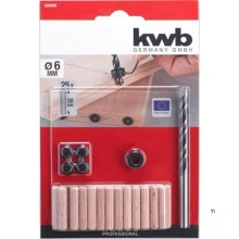 KWB dyvelsæt med bor 6 mm, 31-delt.