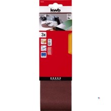 KWB Bande abrasive corindon noble K150 75x510 mm (3 pièces).