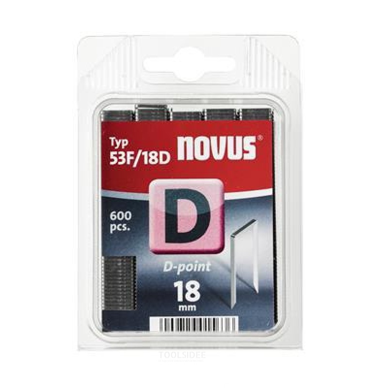 Novus Flat wire staples D 53F/18D mm, 600 pcs.