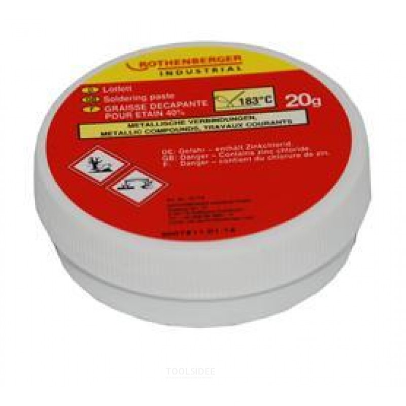 Rothenberger Soldering grease, 20g, tin