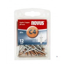  Novus Blind niitti C4 X 12mm, Kupari, 20 kpl.