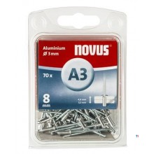 Novus Blind rivet A3 X 8mm, Alu SB, 70 pcs.