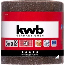 KWB Sandpapper Trä & Metall K40 Rulle 5 meter 93 mm KWB Sandpapper Trä & Metall K40 Rulle 5 meter 93 mm