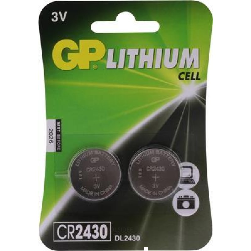 GP CR2430 Litium knappcell 3V 2st
