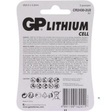 GP CR2430 Lithium button cell 3V 2pcs GP CR2430 Lithium button cell 3V 2pcs
