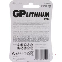 GP CR2450 Lithium knapcellebatteri 3V - 2 stk.