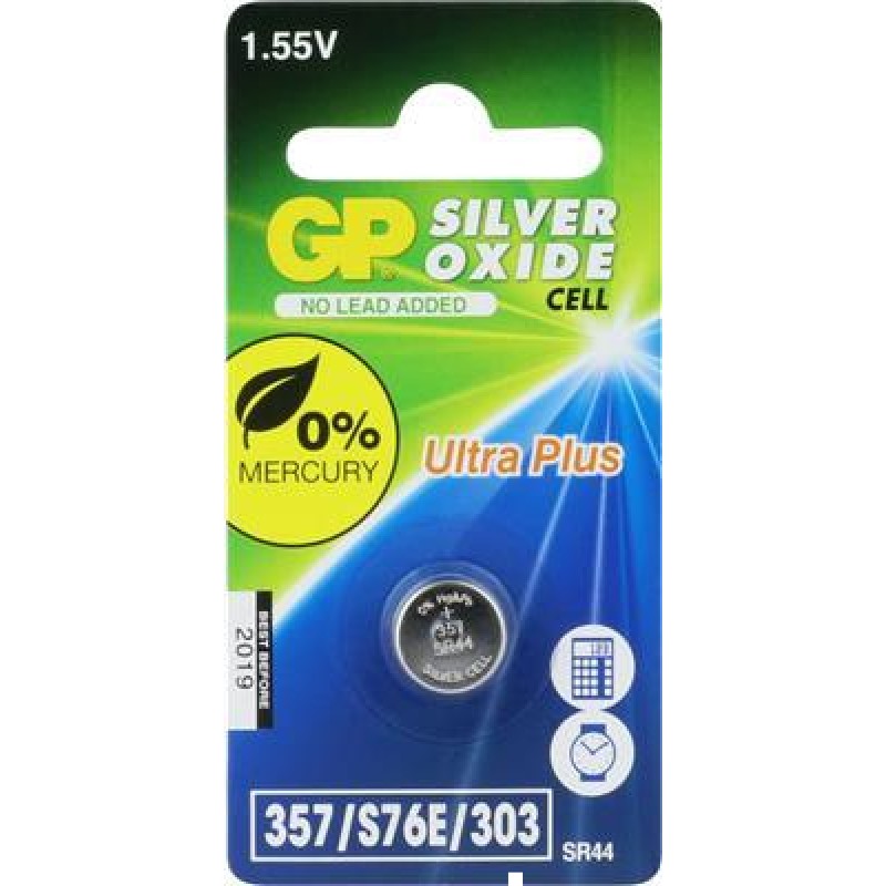 GP SR44W 357 Sølvoxidur Batteri Hd 1pc