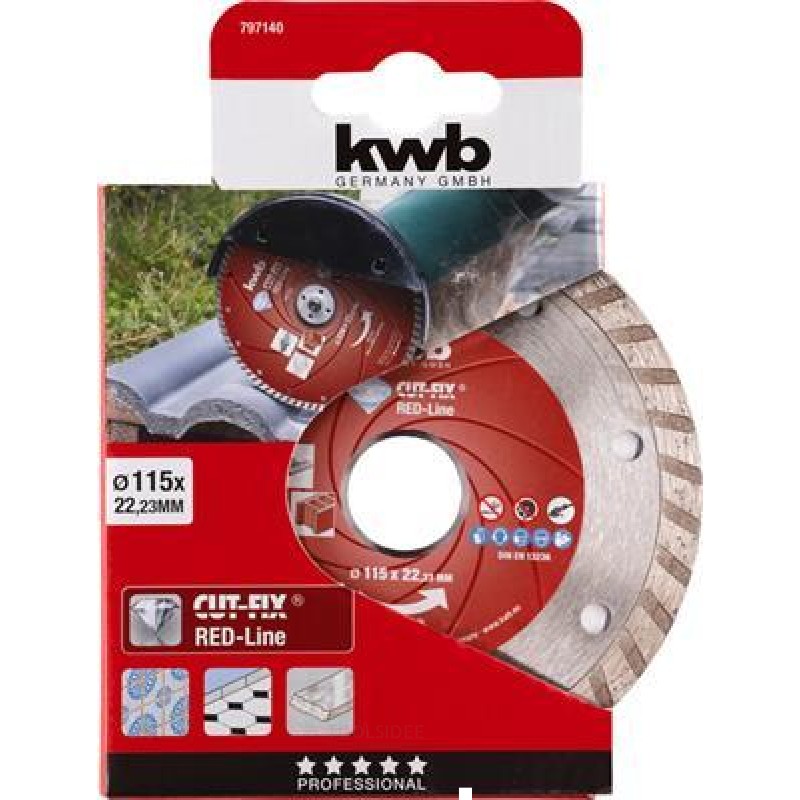 KWB Diamond Disc rød linje115Zb