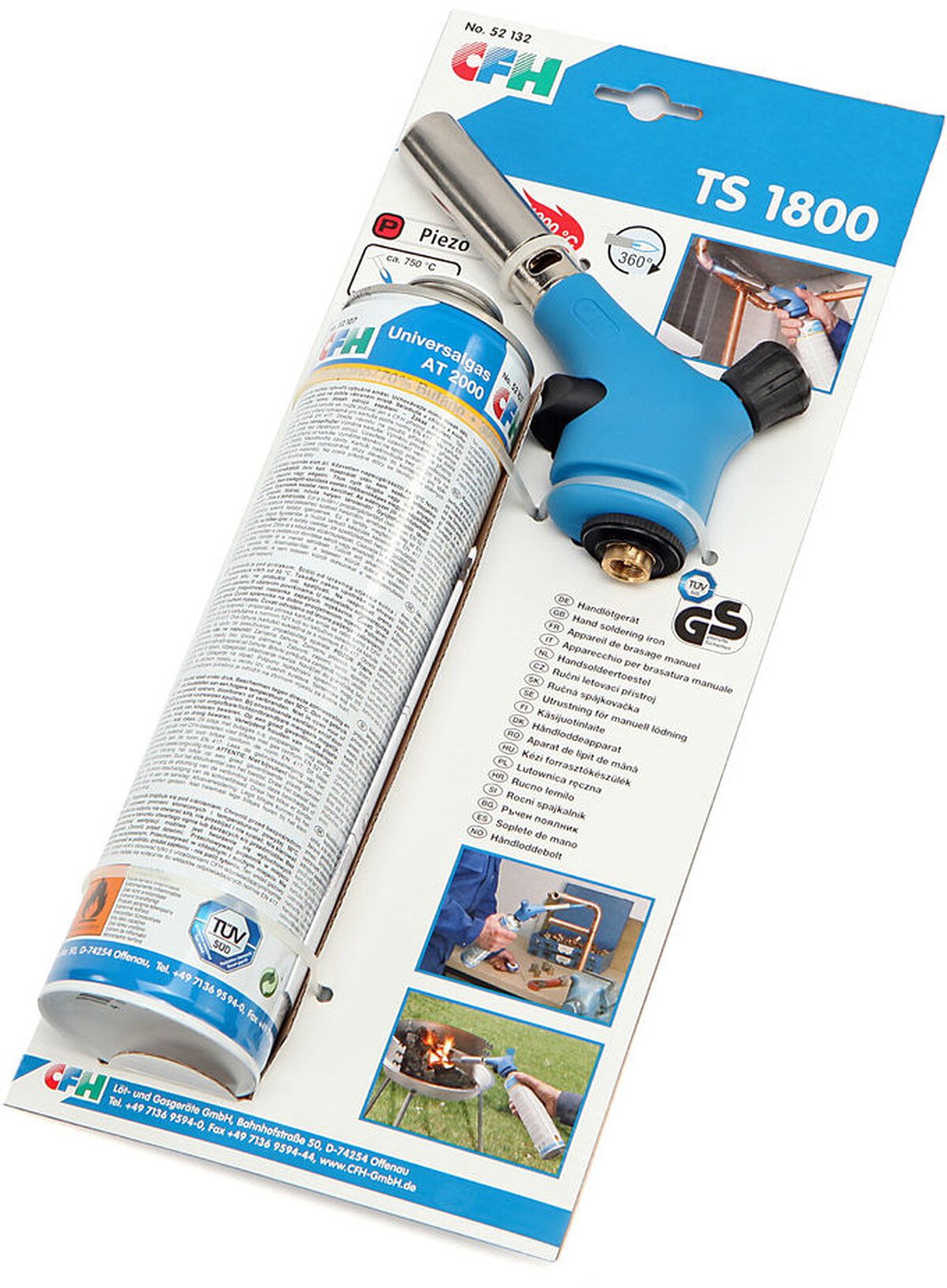 CFH Loddebrenner TS1800, Inkl. 1 gassbuss CFH Loddebrenner TS1800, Inkl. 1 gassbuss