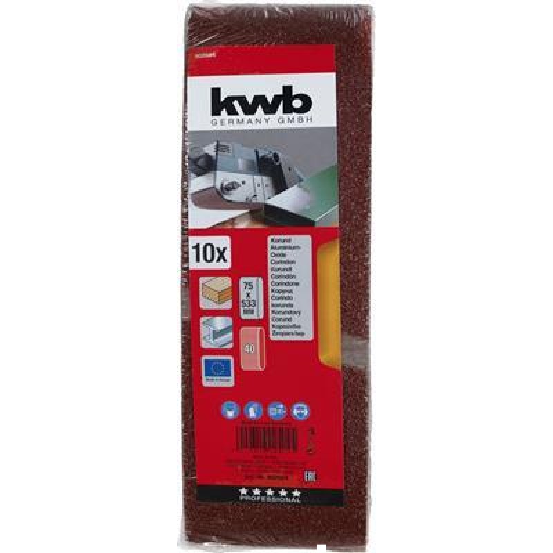 KWB 10 Schleifbänder 75X533 K 40Los
