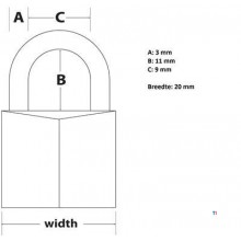 MasterLock 4 hængelåse 20 mm med samme tastatur MasterLock 4 hængelåse 20 mm med samme tastatur