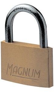MasterLock Padlock, solid brass, 30mm