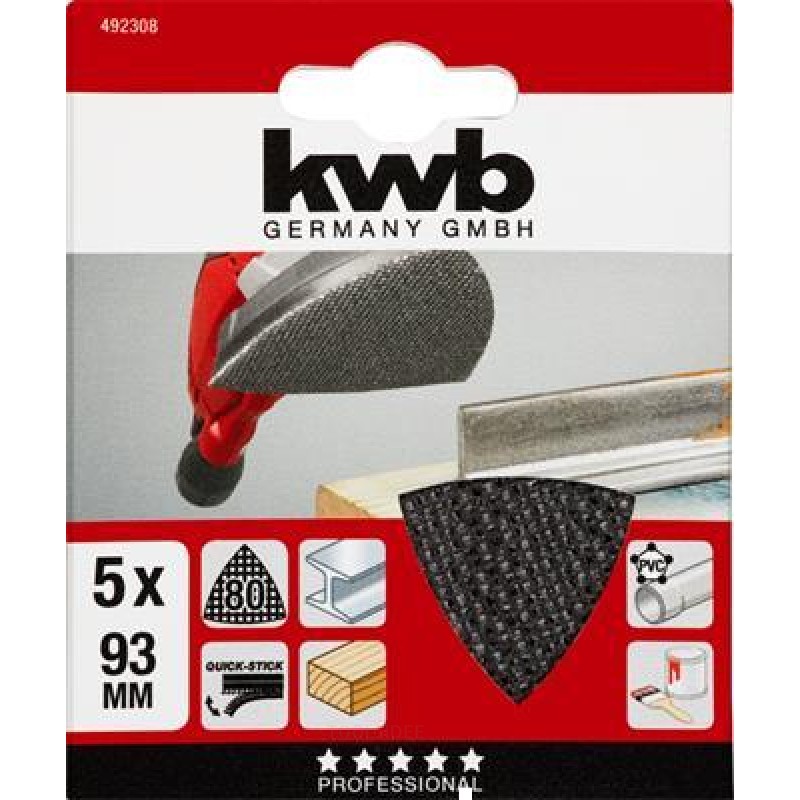 KWB Abrasive Mesh, Delta, 93X93mm, K 80