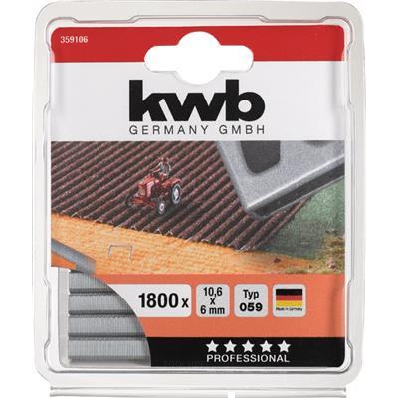 KWB 1800 Grapas duras 059-C 6mm Zb