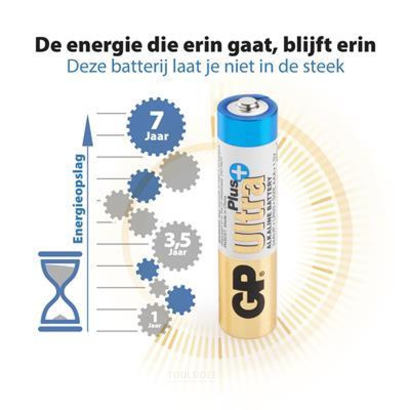 GP AAA batterij Alkaline Ultra Plus 1,5V 4st