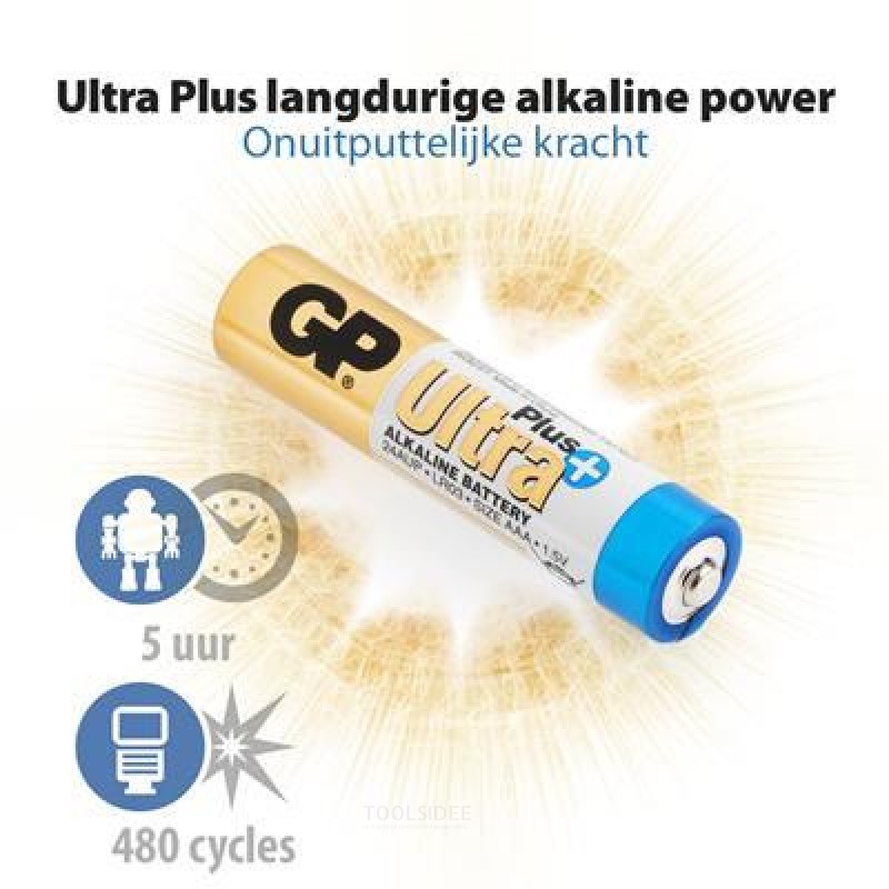 GP AAA Batterie Alkaline Ultra Plus 1,5 V 4 Stück
