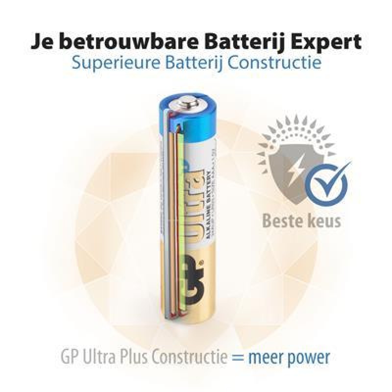 GP AAA-batteri Alkaline Ultra Plus 1.5V 4st