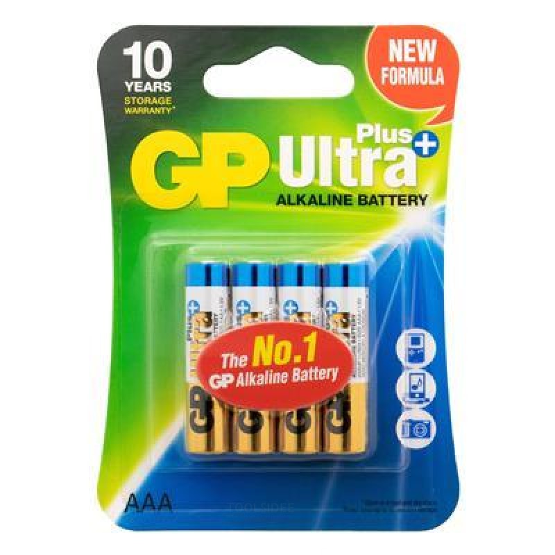 GP AAA-batteri Alkaline Ultra Plus 1.5V 4stk